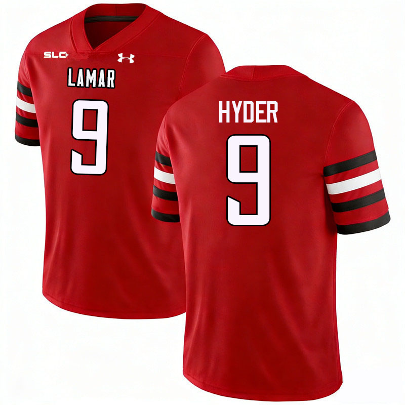 Lamar Cardinals #9 JaCorey Hyder College Football Jerseys,Uniforms-Red